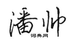駱恆光潘帥行書個性簽名怎么寫