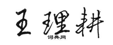 駱恆光王理耕行書個性簽名怎么寫