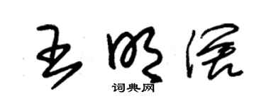 朱錫榮王明闊草書個性簽名怎么寫