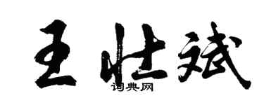 胡問遂王壯斌行書個性簽名怎么寫