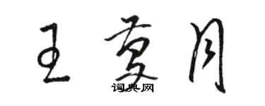 駱恆光王慶月草書個性簽名怎么寫