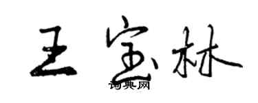 曾慶福王寶林行書個性簽名怎么寫