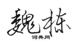 駱恆光魏棟行書個性簽名怎么寫