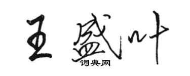 駱恆光王盛葉行書個性簽名怎么寫