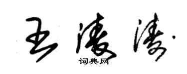 朱錫榮王凌濤草書個性簽名怎么寫