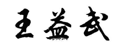 胡問遂王益武行書個性簽名怎么寫