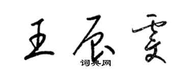 梁錦英王辰雯草書個性簽名怎么寫