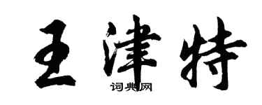 胡問遂王津特行書個性簽名怎么寫