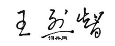 駱恆光王烈智草書個性簽名怎么寫