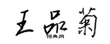 王正良王品菊行書個性簽名怎么寫