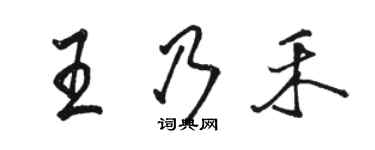 駱恆光王乃禾行書個性簽名怎么寫