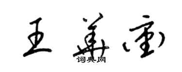 梁錦英王華沖草書個性簽名怎么寫