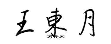 王正良王東月行書個性簽名怎么寫