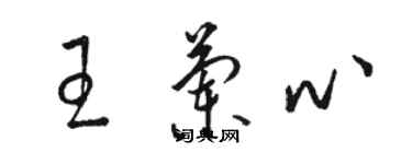 駱恆光王蘭心草書個性簽名怎么寫