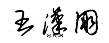 朱錫榮王漢朋草書個性簽名怎么寫