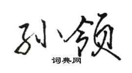 駱恆光孫領行書個性簽名怎么寫