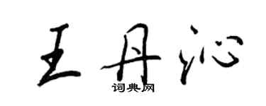 王正良王丹沁行書個性簽名怎么寫