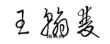 駱恆光王翰雙草書個性簽名怎么寫