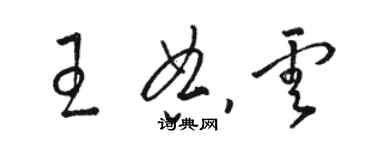 駱恆光王典雲草書個性簽名怎么寫