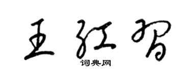 梁錦英王紅習草書個性簽名怎么寫