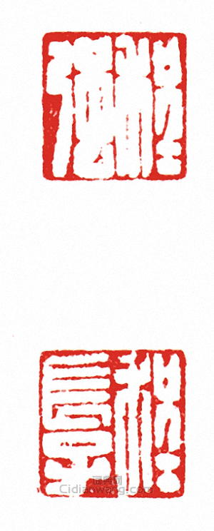 “程強?程長子(兩面印)”篆刻印章