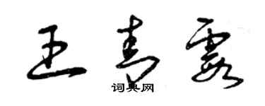 曾慶福王青霞草書個性簽名怎么寫