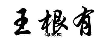 胡問遂王根有行書個性簽名怎么寫