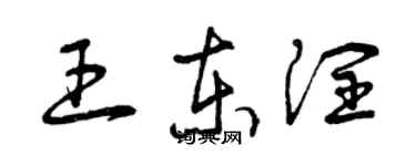 曾慶福王東潤草書個性簽名怎么寫