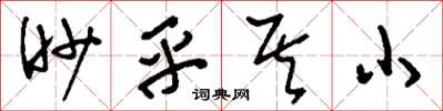 劉少英眇乎其小草書怎么寫