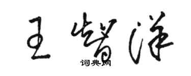 駱恆光王智洋草書個性簽名怎么寫