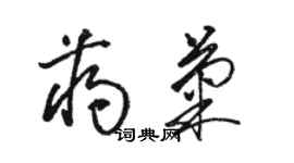 駱恆光蔣菊草書個性簽名怎么寫