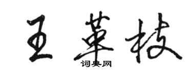 駱恆光王革枝行書個性簽名怎么寫