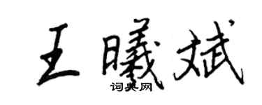 王正良王曦斌行書個性簽名怎么寫