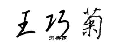 王正良王巧菊行書個性簽名怎么寫