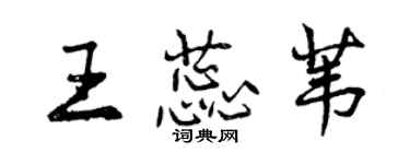 曾慶福王蕊葦行書個性簽名怎么寫