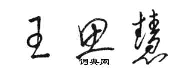 駱恆光王思慧草書個性簽名怎么寫