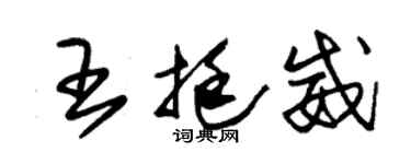 朱錫榮王挺威草書個性簽名怎么寫