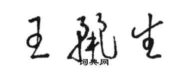 駱恆光王麗生草書個性簽名怎么寫