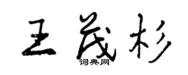 曾慶福王茂杉行書個性簽名怎么寫