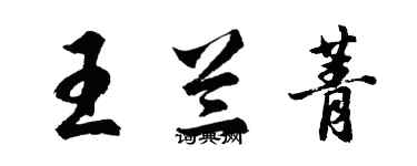 胡問遂王蘭菁行書個性簽名怎么寫