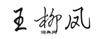 駱恆光王柳鳳行書個性簽名怎么寫