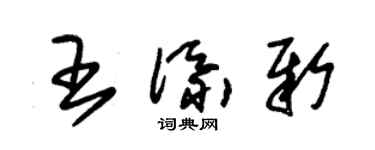 朱錫榮王添新草書個性簽名怎么寫