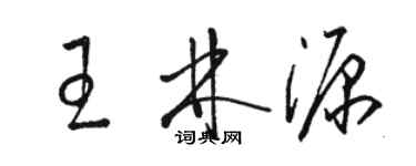 駱恆光王林源草書個性簽名怎么寫