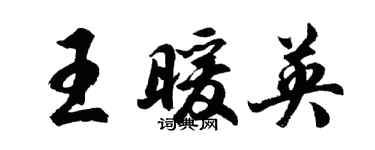 胡問遂王暖英行書個性簽名怎么寫