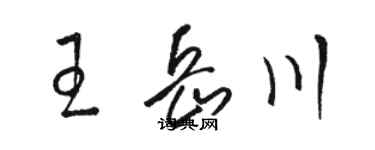 駱恆光王岳川草書個性簽名怎么寫