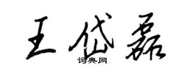 王正良王岱磊行書個性簽名怎么寫