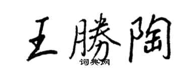王正良王勝陶行書個性簽名怎么寫