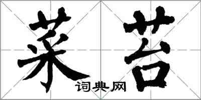 翁闓運菜苔楷書怎么寫