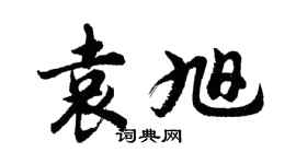 胡問遂袁旭行書個性簽名怎么寫