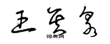 曾慶福王其泉草書個性簽名怎么寫